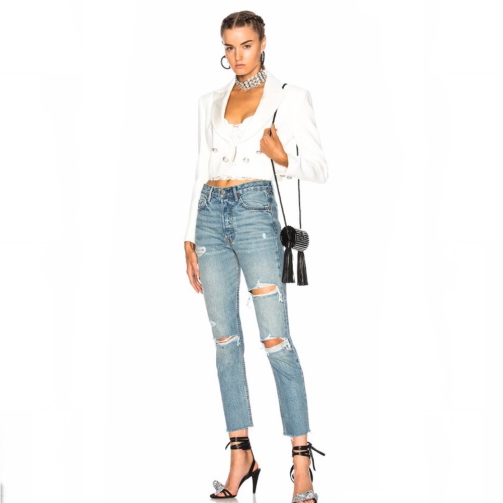 NWT GRLFRND Karolina High Rise Skinny Jeans in A Little More Love 23 - Picture 4 of 15